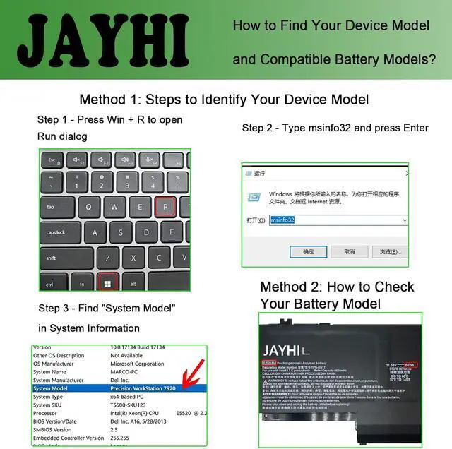 Alt view image 2 of 7 - JAYHI ER06XL 68Wh Laptop Battery N59788-005 TPN-DB1T N59734-271 11.58V