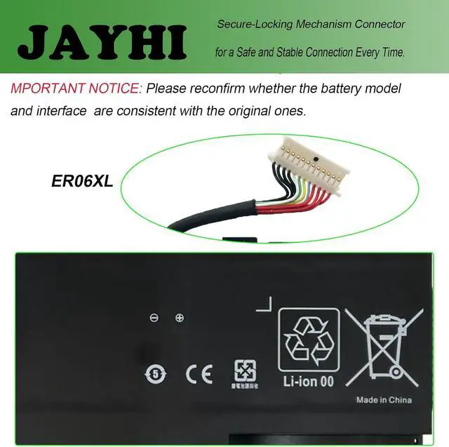 Alt view image 4 of 7 - JAYHI ER06XL 68Wh Laptop Battery N59788-005 TPN-DB1T N59734-271 11.58V
