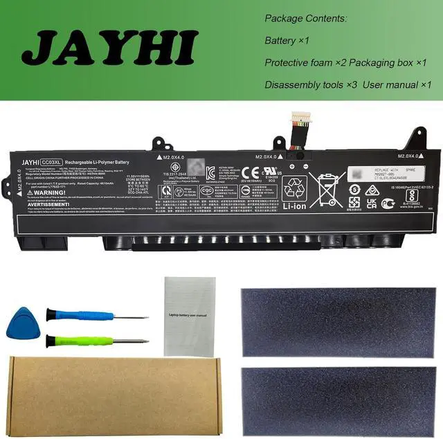 Alt view image 6 of 6 - JAYHI CC03XL 56Wh Laptop Battery HSTNN-IB9W L77622-171 HSTNN-UB8W 11.55V