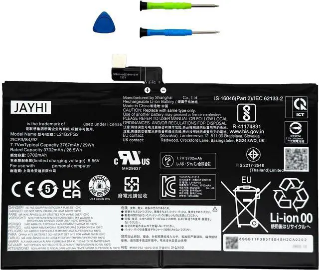 Main image of JAYHI L21B2PG2 29Wh Laptop Battery SB11F38378 5B11F38376 2ICP3/84/92 7.7V