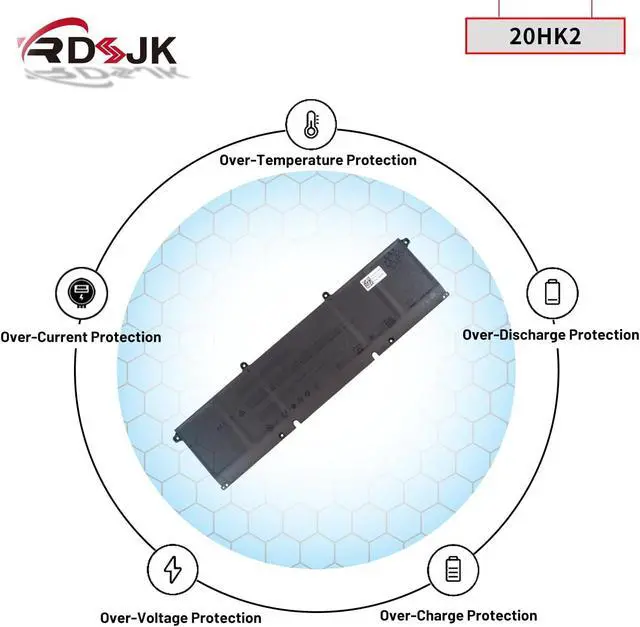 Alt view image 6 of 7 - 20HK2 0TGPX P63GC Laptop Battery for Dell Pro Max 16 MC16250 MC16255 Series 0P63GC 15.6V 64Wh 4102mAh