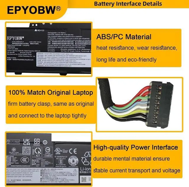 Alt view image 5 of 7 - L24N3PK2 Laptop Battery 50Wh 4422mAh 11.31V L24D3PK3 L24N3PK2