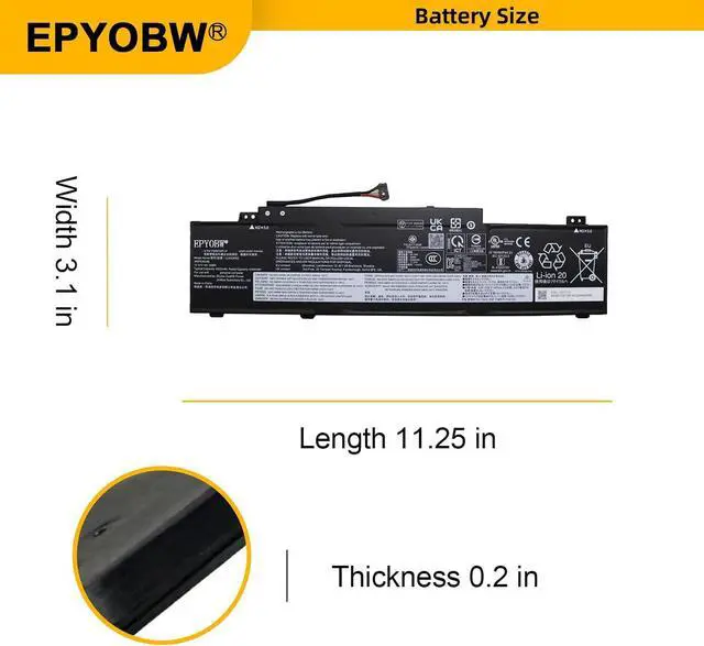 Alt view image 7 of 7 - L24N3PK2 Laptop Battery 50Wh 4422mAh 11.31V L24D3PK3 L24N3PK2