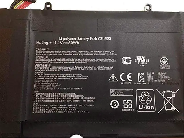 Alt view image 3 of 4 - 11.1V 50Wh C31-S551 Replacement Laptop Battery for Battery Asus VivoBook V551L V551LA-DH51T