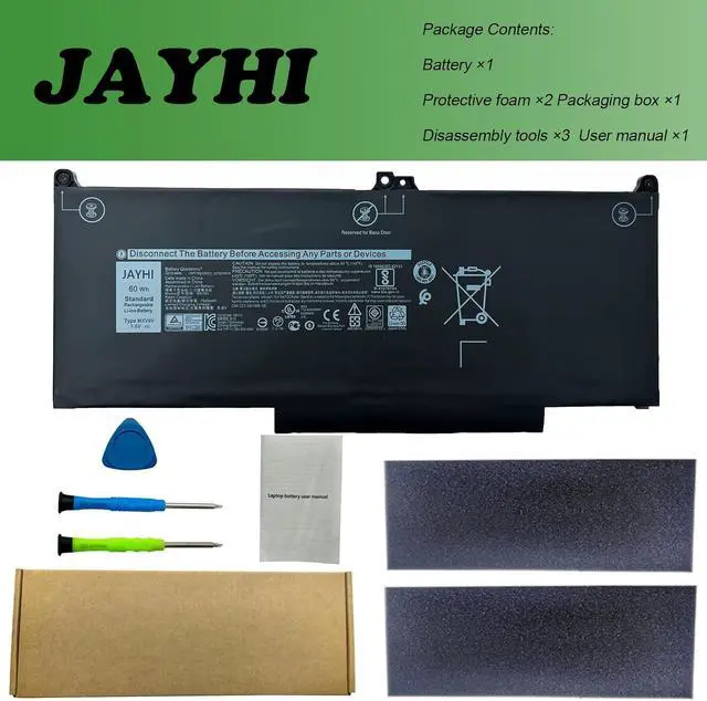 Alt view image 7 of 7 - JAYHI MXV9V 60Wh 7500mAh Laptop Battery 5VC2M 05VC2M 829MX 7.6V