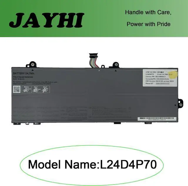 Alt view image 7 of 7 - JAYHI L24D4P70 54.7Wh 3510mAh Laptop Battery 5B11M90122 L24B4P70 15.6V