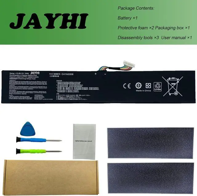 Alt view image 6 of 6 - JAYHI C41N2208 74Wh 4780mAh Laptop Battery C41N2208 4ICP5/42/79 15.48V