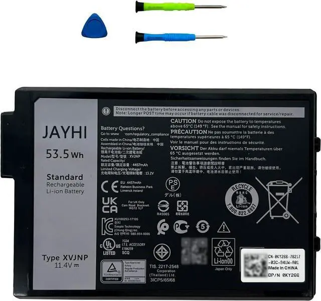 Main image of JAYHI XVJNP 53.5Wh Laptop Battery 6JRCP 06JRCP M0TN3 0M0TN3 KD1CT 451-BCWQ