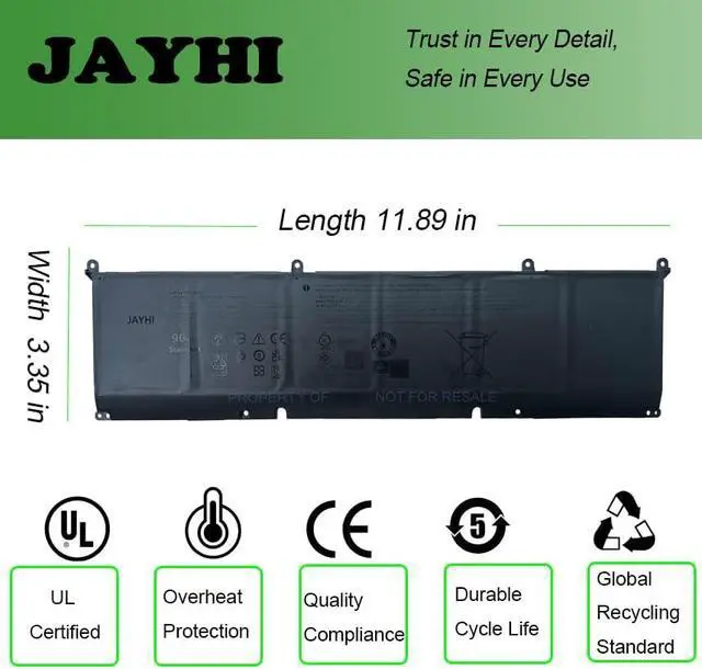 Alt view image 6 of 7 - JAYHI P0FWH P0FWH 90Wh 7692mAh Laptop Battery POFWH 11.7V 6-Cell