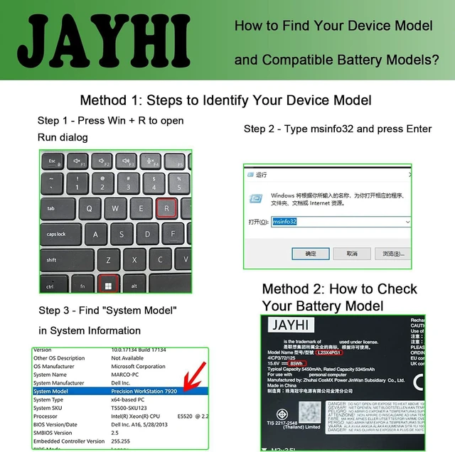 Alt view image 2 of 7 - JAYHI L23X4PG1 85Wh 5450mAh Laptop Battery L23X4PG1 L23M4PG1 15.6V
