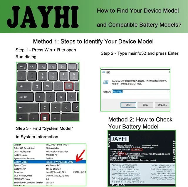 Alt view image 2 of 7 - JAYHI L23N4PG1 85Wh Laptop Battery L23D4PG1 L23M4PG1 L23X4PG1 L24X4PG7