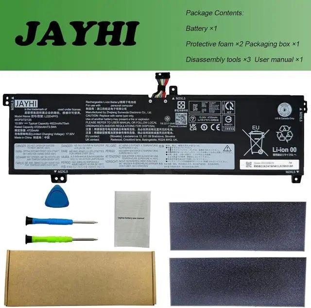 Alt view image 6 of 6 - JAYHI L22D4PF5 75Wh 4822mAh Laptop Battery L22B4PF5 L22X4PF5 15.56V