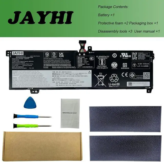 Alt view image 7 of 7 - JAYHI L22B4PF5 75Wh 4822mAh Laptop Battery SB11N45293 5B11N45301 15.56V