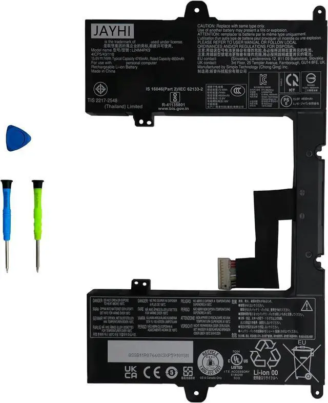 Main image of JAYHI L24M4PK9 74Wh Laptop Battery SB11R07660 5B11R07661 L24N4PK4 15.6V