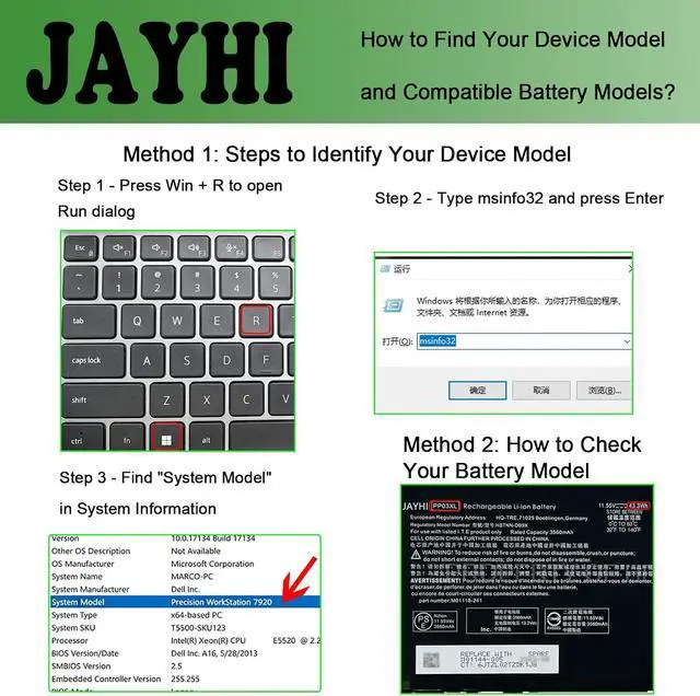 Alt view image 2 of 7 - JAYHI PP03XL 43.3Wh 3560mAh Laptop Battery HSTNN-DB9X PVO3XL HSTNN-LB8S