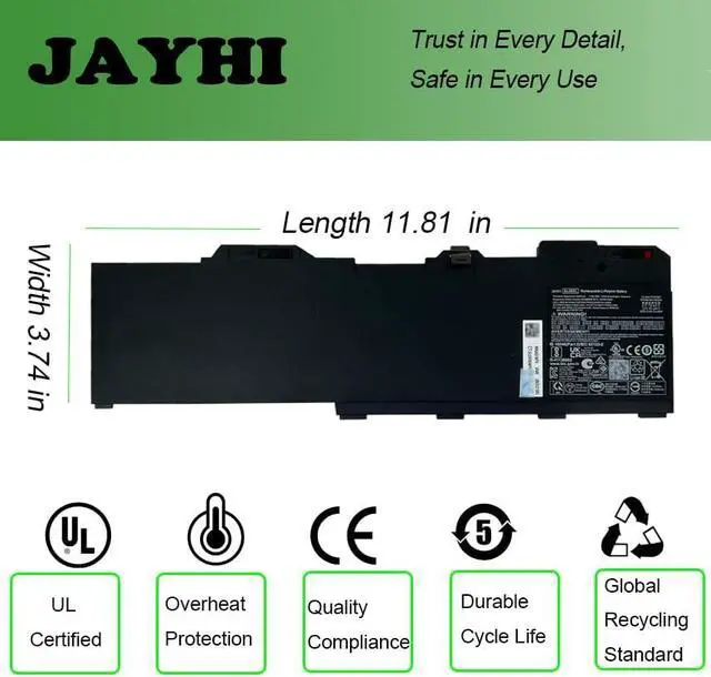 Alt view image 5 of 7 - JAYHI AL08XL 94Wh Laptop Battery AL08094XL L86212-001 L86155-1C1 15.44V