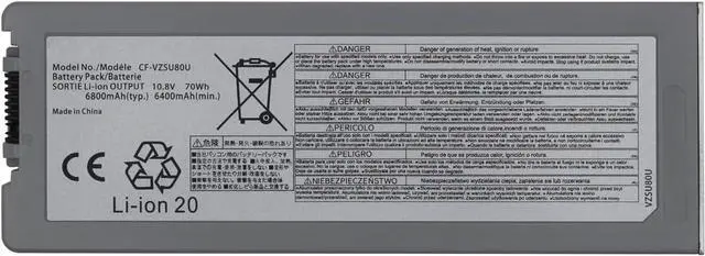 Main image of CF-C2 CF-VZSU80U Laptop Battery Compatible with P-anas Toughbook CF-C2 CF-C2AECCHCE Tablet PC CFC2 Notebook PGYK5 CF-VZSU82U CF-VZSU83U VZSU80U Toughbook 10.8V 70Wh 6800mAh 6Cell