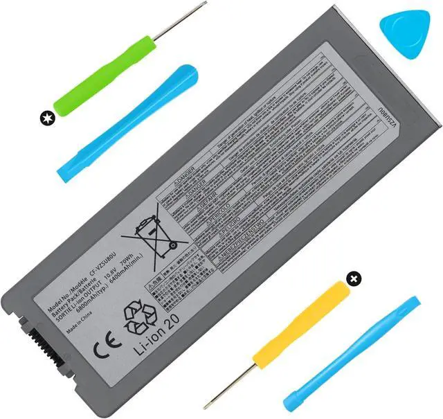 Alt view image 2 of 7 - CF-C2 CF-VZSU80U Laptop Battery Compatible with P-anas Toughbook CF-C2 CF-C2AECCHCE Tablet PC CFC2 Notebook PGYK5 CF-VZSU82U CF-VZSU83U VZSU80U Toughbook 10.8V 70Wh 6800mAh 6Cell