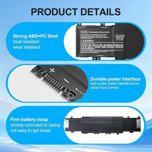 Alt view image 5 of 7 - TI04XL M24563-005 Laptop Battery Replacement for HP Envy 17 Envy 17-CH 17-CH0000NB 17-CH0027UR 17M-CH 17M-CH0013DX Series Compatible with HSTNN-IB9T M24420-1C1 M24420-1D1 TI04055XL