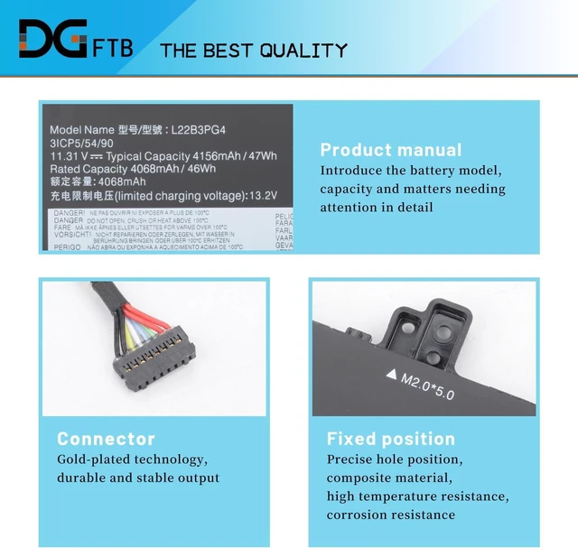Alt view image 3 of 7 - L22B3PG4 L22M3PG4 Battery Compatible for Lenovo ThinkPad E14 Gen 5 Gen 6