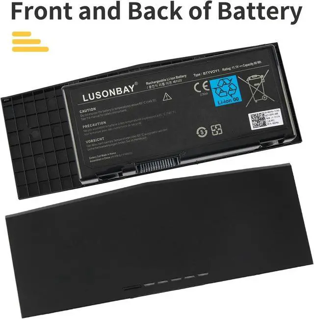 Alt view image 7 of 7 - BTYVOY1 Laptop Battery Compatible with M17x R3 R4 Series 7XC9N C0C5M 0C0C5M 318-0397 05WP5W 5WP5W