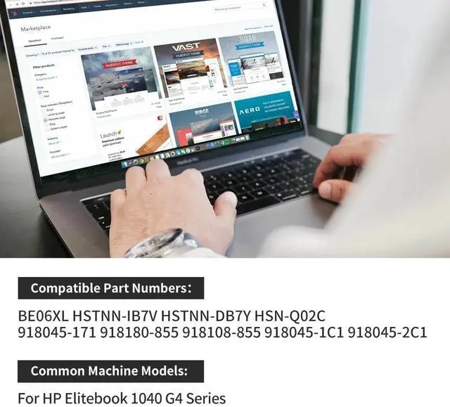Alt view image 3 of 7 - BE06XL Laptop Battery Compatible with HP Elitebook 1040 G4 Folio 14-Inch Series Notebook HSTNN-IB7V HSTNN-DB7Y 918045-1C1 918045-171 918045-2C1 918108-855 HSN-Q02C