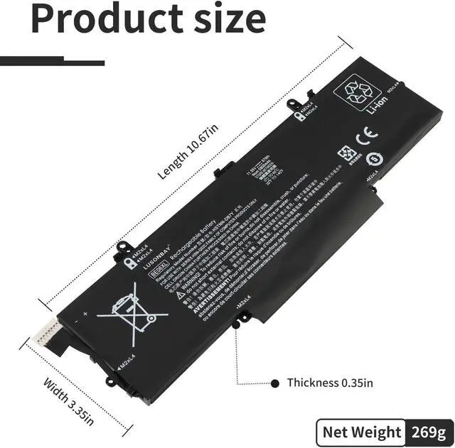Alt view image 2 of 7 - BE06XL Laptop Battery Compatible with HP Elitebook 1040 G4 Folio 14-Inch Series Notebook HSTNN-IB7V HSTNN-DB7Y 918045-1C1 918045-171 918045-2C1 918108-855 HSN-Q02C