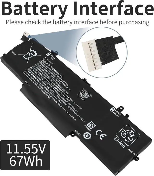 Alt view image 4 of 7 - BE06XL Laptop Battery Compatible with HP Elitebook 1040 G4 Folio 14-Inch Series Notebook HSTNN-IB7V HSTNN-DB7Y 918045-1C1 918045-171 918045-2C1 918108-855 HSN-Q02C