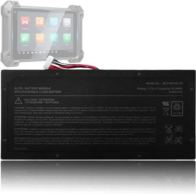 Main image of MLP408385-4P Laptop Battery Replacement for Autel MaxiSys Elite 15400mAh 3.7V