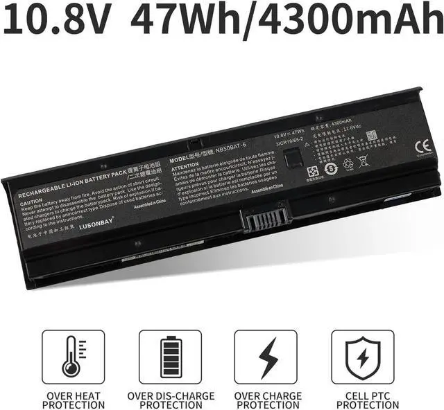 Alt view image 5 of 7 - NB50BAT-6 Laptop Battery for Clevo NB50TK1 NB50TJ1 NB50TL NB50TZ NB60TA Hasee DD3 Plus ZX6-CP5S ZX6-CP5S1 Shinelon HUIMIEZHE DD2 Wooking 17T5 Cjscope QX-350 RX