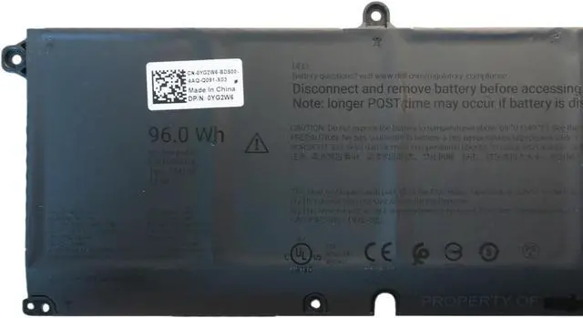 Alt view image 2 of 7 - PMT8K 0PJ7JP PJ7JP Laptop Battery Replacement for Dell Alienware 16 Area-51 AA16250 / 18 Area-51 AA18250/ 16 Aurora AC16250 / 16x Aurora AC16251 / Pro Max 16 MC16250 Series(11.7V 96Wh)