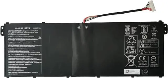 Main image of AC16B7K AC16B8K Laptop Battery Compatible with ACER Chromebook 15 CB515-1HT CB515-1HT-P80X CB515-1H CB515-1H-C3MD Aspire V5-572 V5-573 Series(7.6V 46Wh)