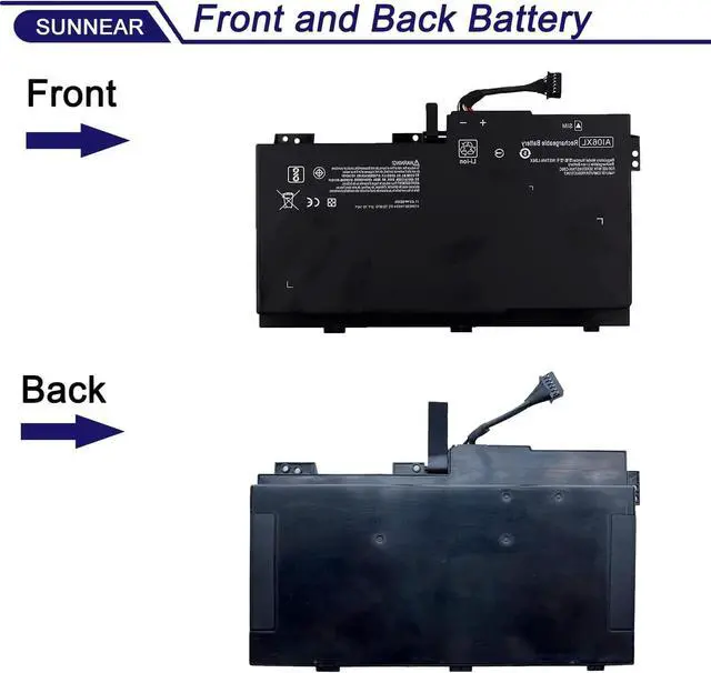 Alt view image 3 of 6 - 11.4V AI06XL Laptop Battery Compatible with HP ZBook 17 G3 Series Notebook HSTNN-LB6X HSTNN-C86C 808397-421 808451-001 808451-002 AIO6XL AI06096XL T7V67EA V1Q04UT 96Wh 8420mAh 6-Cell
