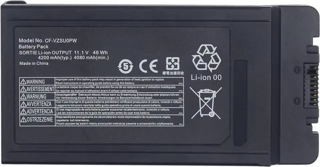 Main image of CF-VZSU0PW CF-VZSU0PR Laptop Battery Replacement for PANASONIC TOUGHBOOK CF54 CF-54 Mk1 Series 54 Gloved Multi Touch, 54 Lite, 54 Performance, 54 Prime 46Wh 4200mAh Notebook Batteria