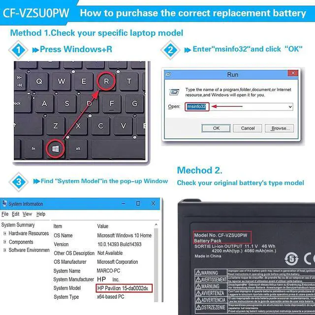 Alt view image 4 of 7 - CF-VZSU0PW CF-VZSU0PR Laptop Battery Replacement for PANASONIC TOUGHBOOK CF54 CF-54 Mk1 Series 54 Gloved Multi Touch, 54 Lite, 54 Performance, 54 Prime 46Wh 4200mAh Notebook Batteria