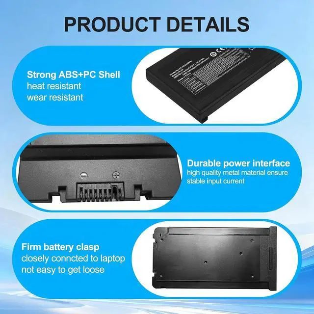 Alt view image 5 of 7 - CF-VZSU0PW CF-VZSU0PR Laptop Battery Replacement for PANASONIC TOUGHBOOK CF54 CF-54 Mk1 Series 54 Gloved Multi Touch, 54 Lite, 54 Performance, 54 Prime 46Wh 4200mAh Notebook Batteria