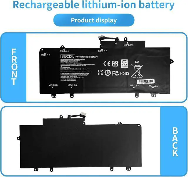Alt view image 4 of 6 - BU03XL Replacement Battery for HP Chromebook 14-AK/14 G4/816498-1B1/816609-005/HSTNN-IB7F/TPN-Q16711.4 V 37.3 Wh