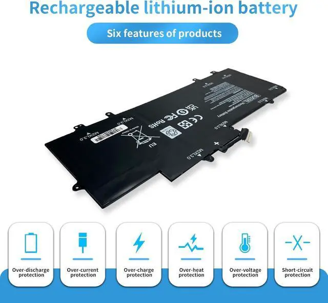 Alt view image 5 of 6 - BU03XL Replacement Battery for HP Chromebook 14-AK/14 G4/816498-1B1/816609-005/HSTNN-IB7F/TPN-Q16711.4 V 37.3 Wh