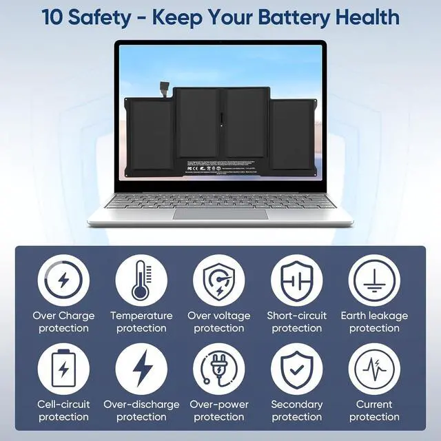 Alt view image 7 of 7 - A1405 A1466 Replacement Laptop Battery for MacBook Air 13 inch