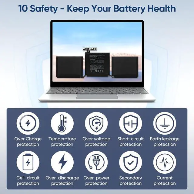 Alt view image 7 of 7 - A1713 A2171 Battery for MacBook Pro 13 Inch A1708 (Late 2016, Mid 2017)