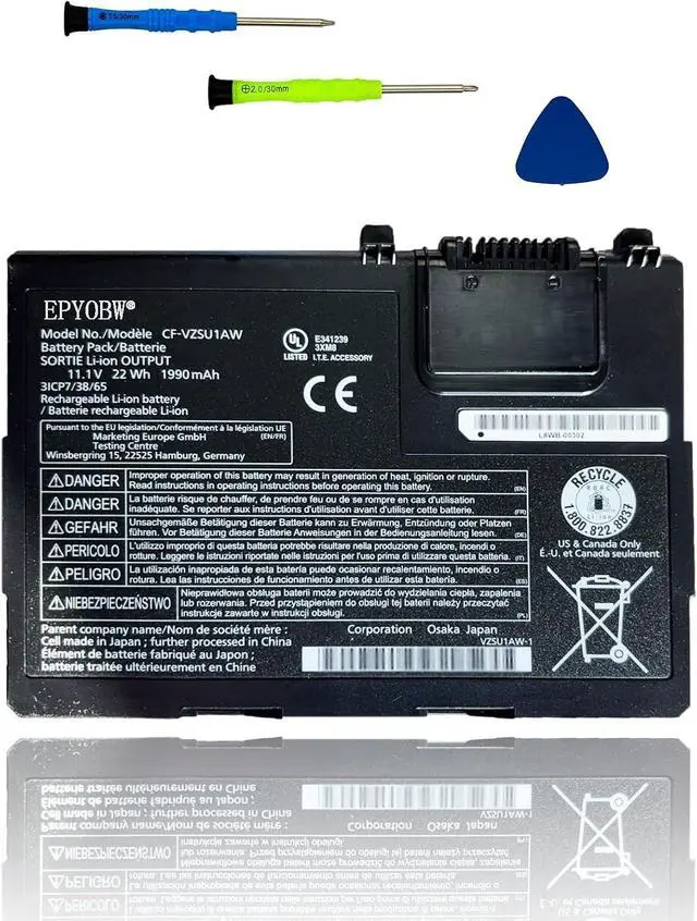 Main image of CF-VZSU1AW Laptop Battery 22Wh Compatible with Panasonic Toughbook CF-33 CF-33AEHFATG CF-33AEHFZTG CF-33AEHFZTN CF-33AEHGATG CF-33AEQGATG CF-33LEHFAT3 Series CF-VZSU1AR CF-VZSU1AJS