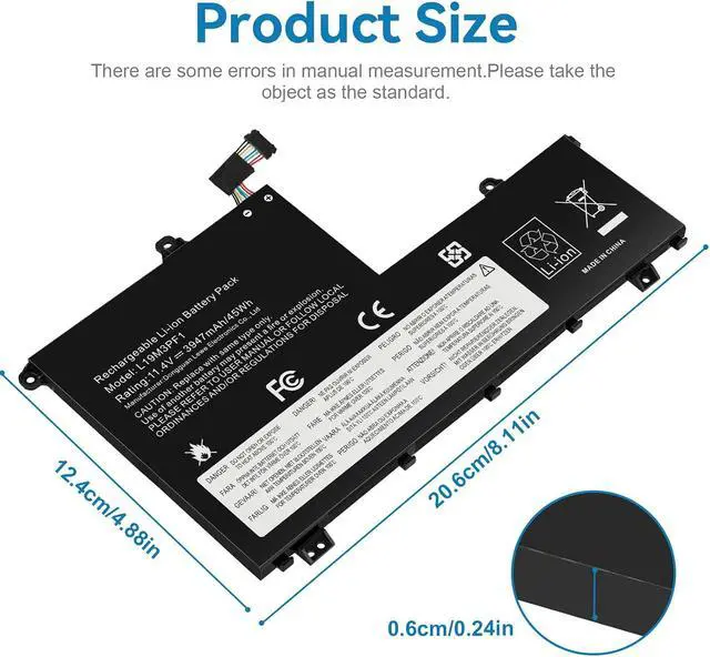 Alt view image 3 of 7 - Futurebatt L19M3PF1 Laptop Battery Replacement for Lenovo ThinkBook 15-IML 15-IIL 14-IML 14-IIL Series L19C3PF1 L19D3PF1 L19L3PF1 L19M3PF2 L19C3PF9 L19M3PF9 L19L3PF8 L19D3PF2