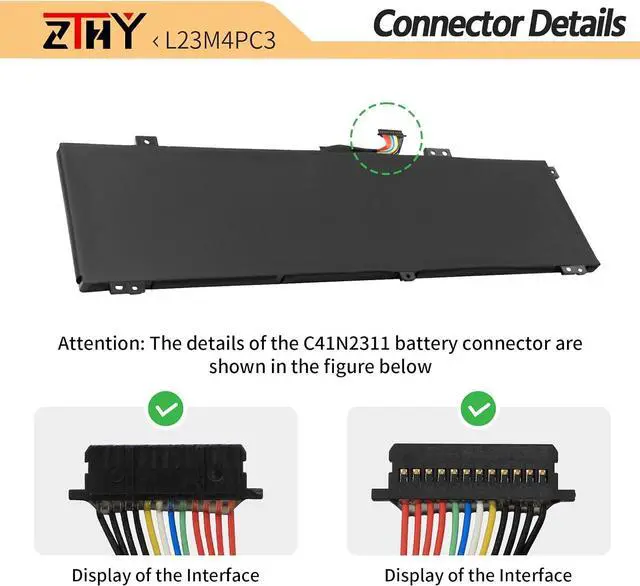 Alt view image 4 of 7 - L23M4PC3 L23D4PC3 Laptop Battery for Lenovo Legion 7-16IRX9 83FD Series