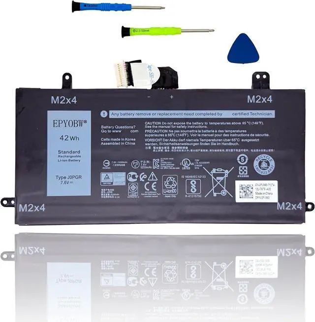 Main image of J0PGR Laptop Battery 42Wh Compatible with Dell Latitude 12 5285 2-in-1 / Dell Latitude 12 5290 2-in-1 Series 1WND8 JOPGR 0RDYCT RDYCT X16TW FTH6F 0X16TW 0FTH6F