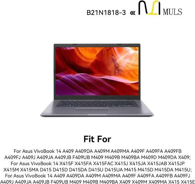 Alt view image 3 of 7 - MULS B21N1818-3 C21N1818-3 Laptop Battery for Asus Vivobook A409M A409J