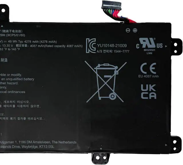 Alt view image 3 of 5 - LBX822BM 3ICP5/61/80 Laptop Battery Replacement for LG 15UD50Q-GX30K Series (11.61V 49Wh)