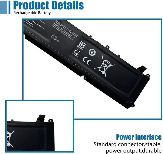 Alt view image 3 of 6 - RC30-0370 Laptop Battery Replacement for Razer Blade 14 2021 2022 RZ09-0370 RZ09-0368(0427) RZ09-0370AE23 RZ09-0370CEA3-R3U1 RZ09-0370BEA3-R3U1 RZ09-0427PEA3 Series 15.4V 61.6Wh 4003mAh