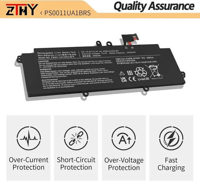 Alt view image 3 of 7 - ZTHY PS0011UA1BRS Laptop Battery for Toshiba Dynabook Portege X30L-J X30L-K