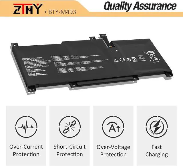 Alt view image 3 of 7 - BTY-M493 Laptop Battery Replacement for MSI Modern 14 B11 B11MOU Series