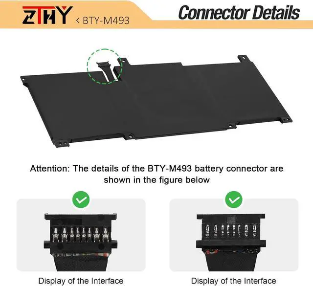 Alt view image 4 of 7 - BTY-M493 Laptop Battery Replacement for MSI Modern 14 B11 B11MOU Series